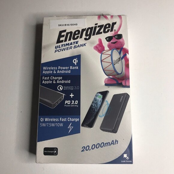 Energizer Ultimate Lithium 20 000mah Qi Wireless 12V Portable Charger - Black - Picture 10 of 11